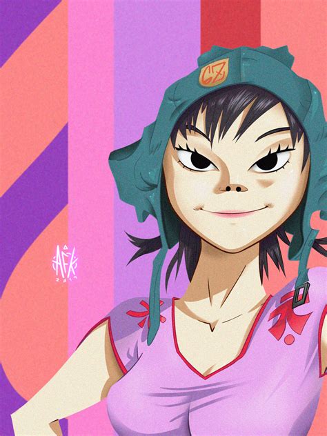 Alternate art for Demon Days. Noodle with Mr. Kyuzo. Noodle's interview in Maxim Magazine. Noodle with her pet, Mike the Monkey. a picture took moments before a disaster. Noodle yelling at Murdoc and the MTV cribs filmcrew saying, "IT'S MY …